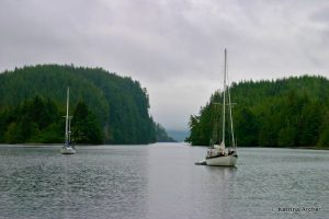 Sailboats in Bull Harbour, BC
